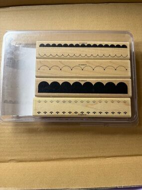 Stampin Up! Two-step Stampin All Scallops Complete Set EUC